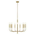 Feiss Brianna 9 Light Chandelier in Burnished Brass