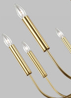 Feiss Brianna 9 Light Chandelier in Burnished Brass