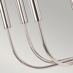 Feiss Brianna 9 Light Chandelier in Polished Nickel