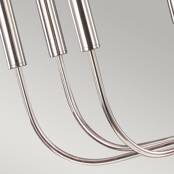 Feiss Brianna 9 Light Chandelier in Polished Nickel