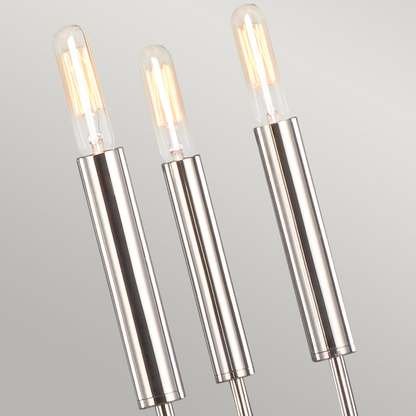 Feiss Brianna 9 Light Chandelier in Polished Nickel