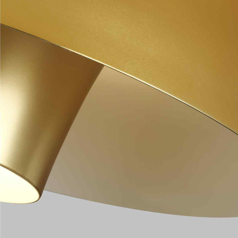 Feiss Brisbin 1 Light Pendant Light in Burnished Brass
