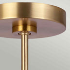 Feiss Brisbin 1 Light Pendant Light in Burnished Brass