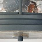 Feiss Chelsea Harbor Outdoor Flush Ceiling Light in Storm Cloud Grey