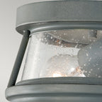 Feiss Chelsea Harbor Outdoor Flush Ceiling Light in Storm Cloud Grey