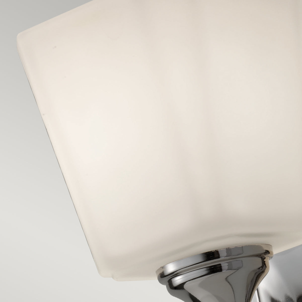 Feiss Concord 1 Light Bathroom Wall Light in Polished Chrome with Opal Glass Shade