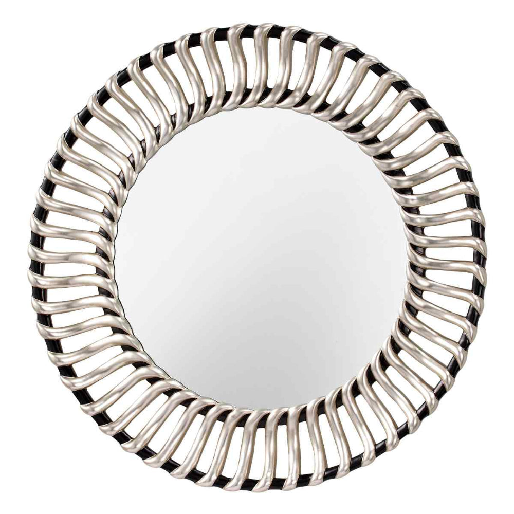 Feiss Cosmo Mirror in Black and Silver