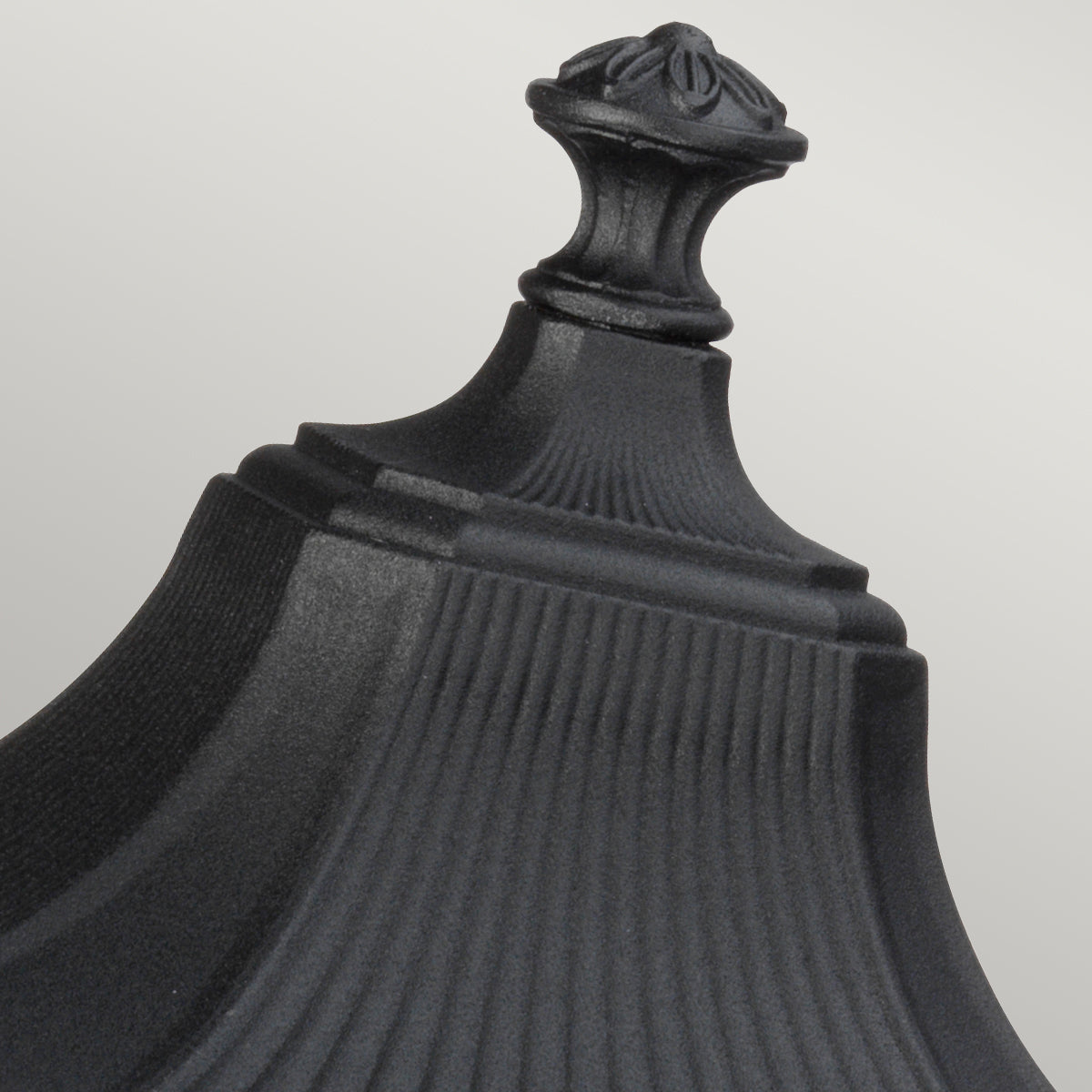 Feiss Cotswold Lane 2 Light Medium Pedestal Lantern in Black Die-Cast Aluminium