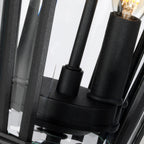 Feiss Cotswold Lane 2 Light Medium Pedestal Lantern in Black Die-Cast Aluminium