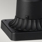 Feiss Cotswold Lane 2 Light Medium Pedestal Lantern in Black Die-Cast Aluminium