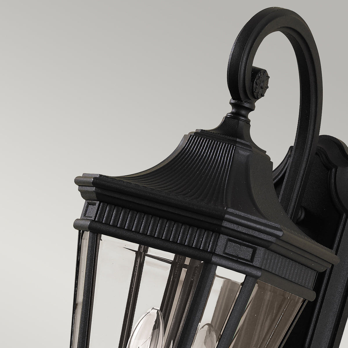 Feiss Cotswold Lane 2 Light Medium Wall Lantern in Black Die-Cast Aluminium