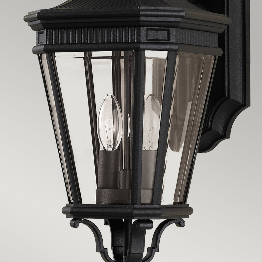 Feiss Cotswold Lane 2 Light Medium Wall Lantern in Black Die-Cast Aluminium