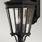 Feiss Cotswold Lane 2 Light Medium Wall Lantern in Black Die-Cast Aluminium