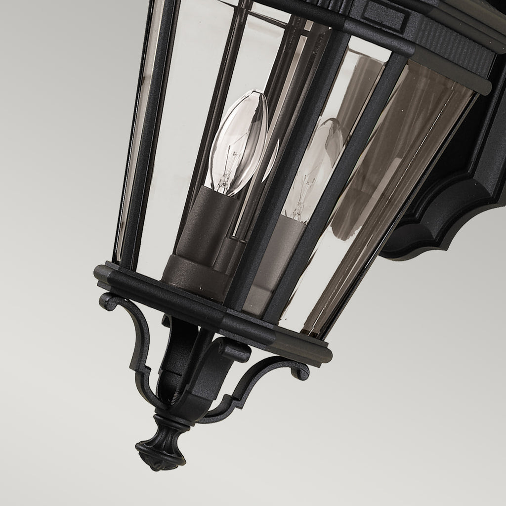Feiss Cotswold Lane 2 Light Medium Wall Lantern in Black Die-Cast Aluminium