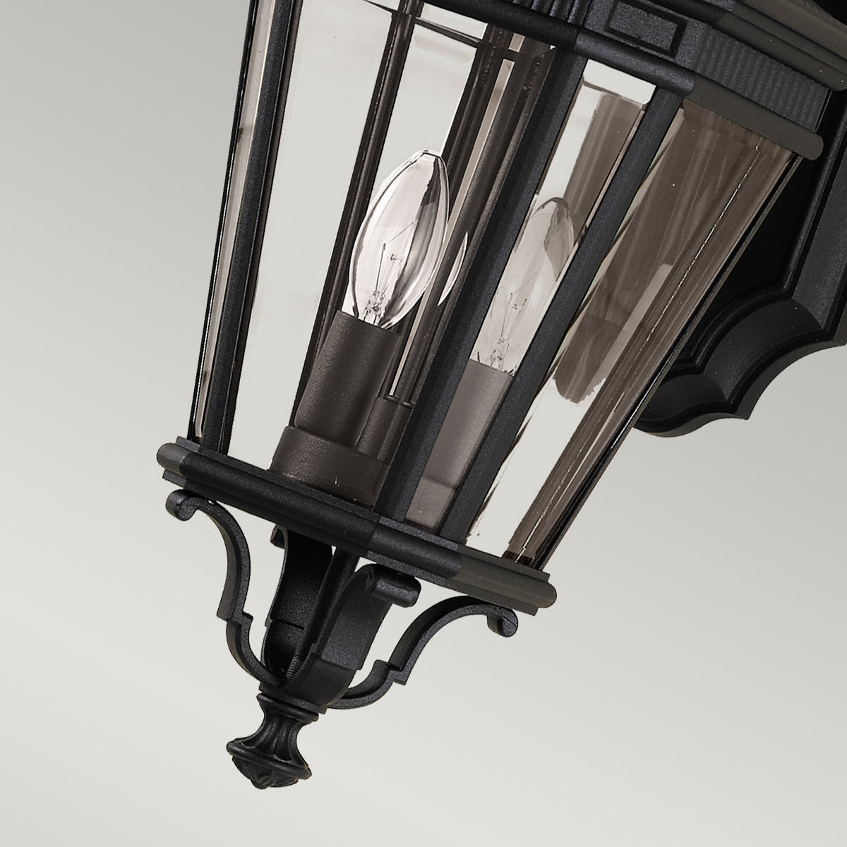 Feiss Cotswold Lane 2 Light Medium Wall Lantern in Black Die-Cast Aluminium
