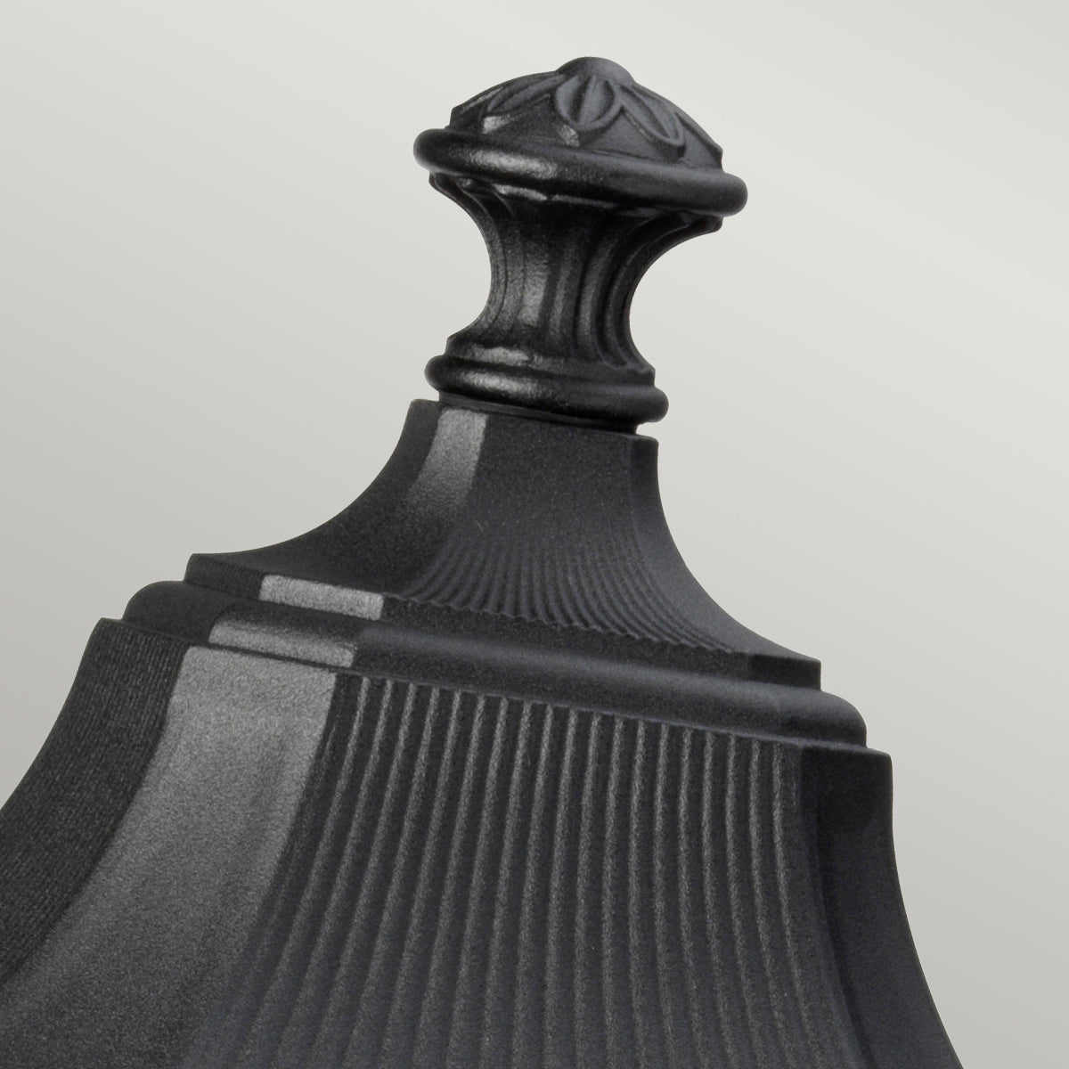 Feiss Cotswold Lane 3 Light Large Pedestal Lantern in Black Die-Cast Aluminium