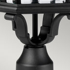 Feiss Cotswold Lane 3 Light Large Pedestal Lantern in Black Die-Cast Aluminium