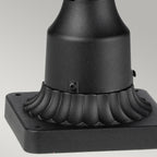 Feiss Cotswold Lane 3 Light Large Pedestal Lantern in Black Die-Cast Aluminium
