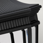 Feiss Cotswold Lane 3 Light Large Pedestal Lantern in Black Die-Cast Aluminium