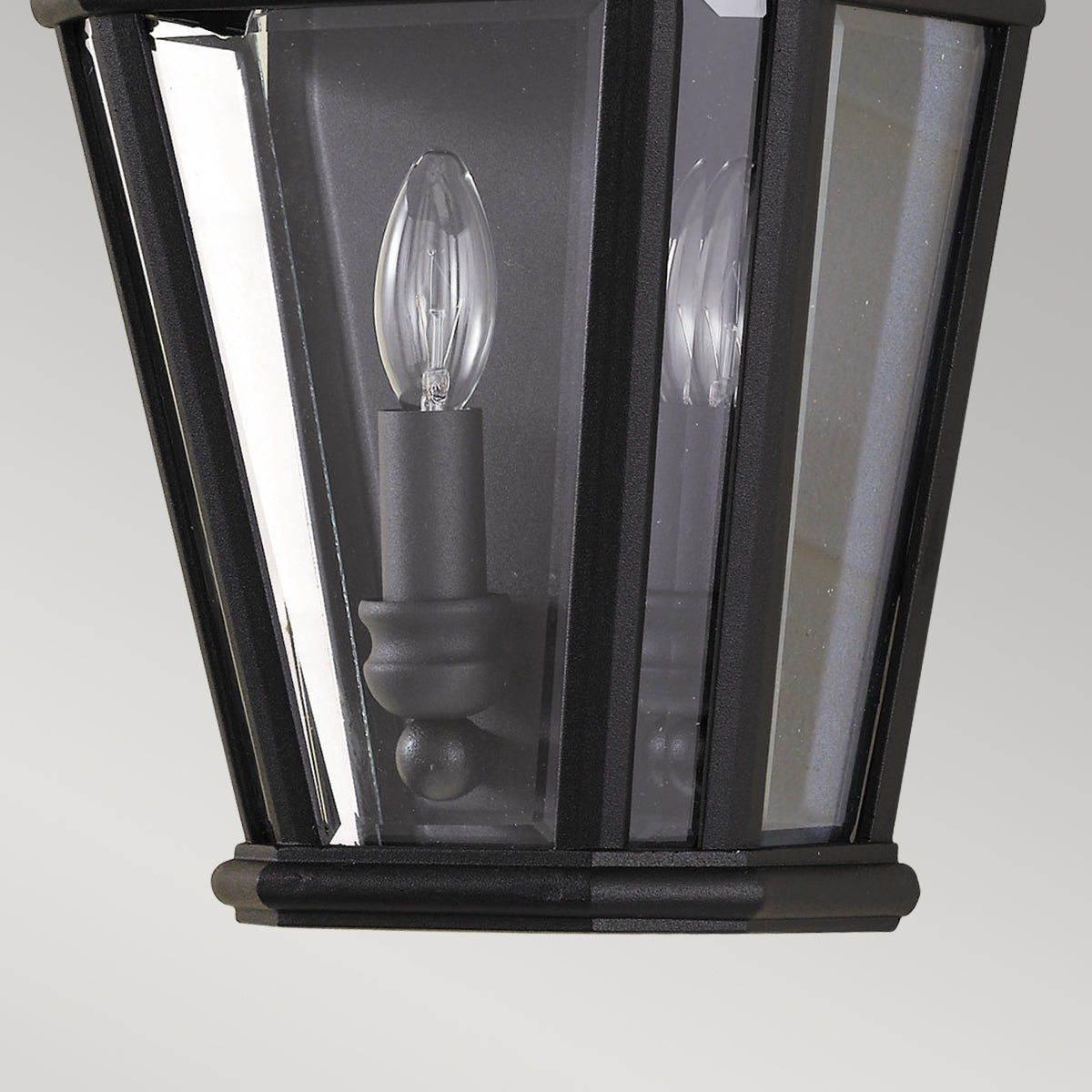 Feiss Cotswold Lane Half Wall Lantern in Black Die-Cast Aluminium