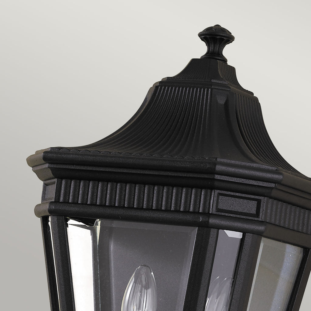 Feiss Cotswold Lane Half Wall Lantern in Black Die-Cast Aluminium