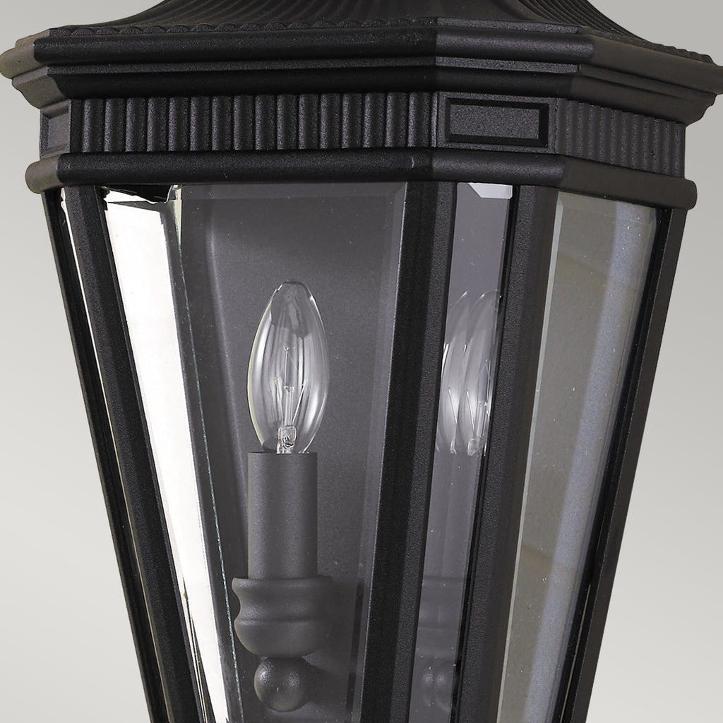 Feiss Cotswold Lane Half Wall Lantern in Black Die-Cast Aluminium