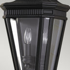 Feiss Cotswold Lane Half Wall Lantern in Black Die-Cast Aluminium