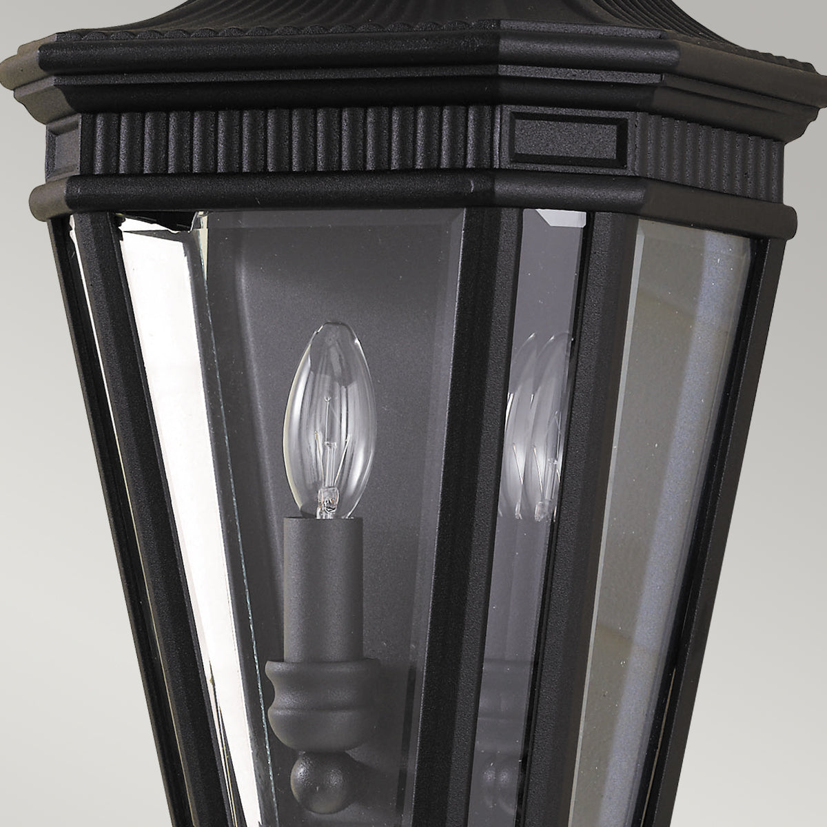 Feiss Cotswold Lane Half Wall Lantern in Black Die-Cast Aluminium