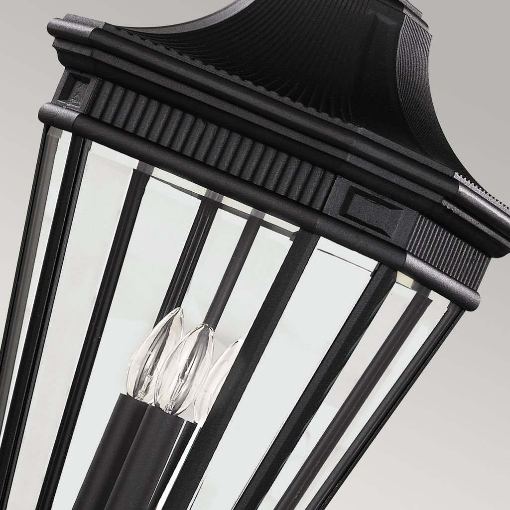 Feiss Cotswold Lane Large Chain Outdoor Lantern in Black Die-Cast Aluminium