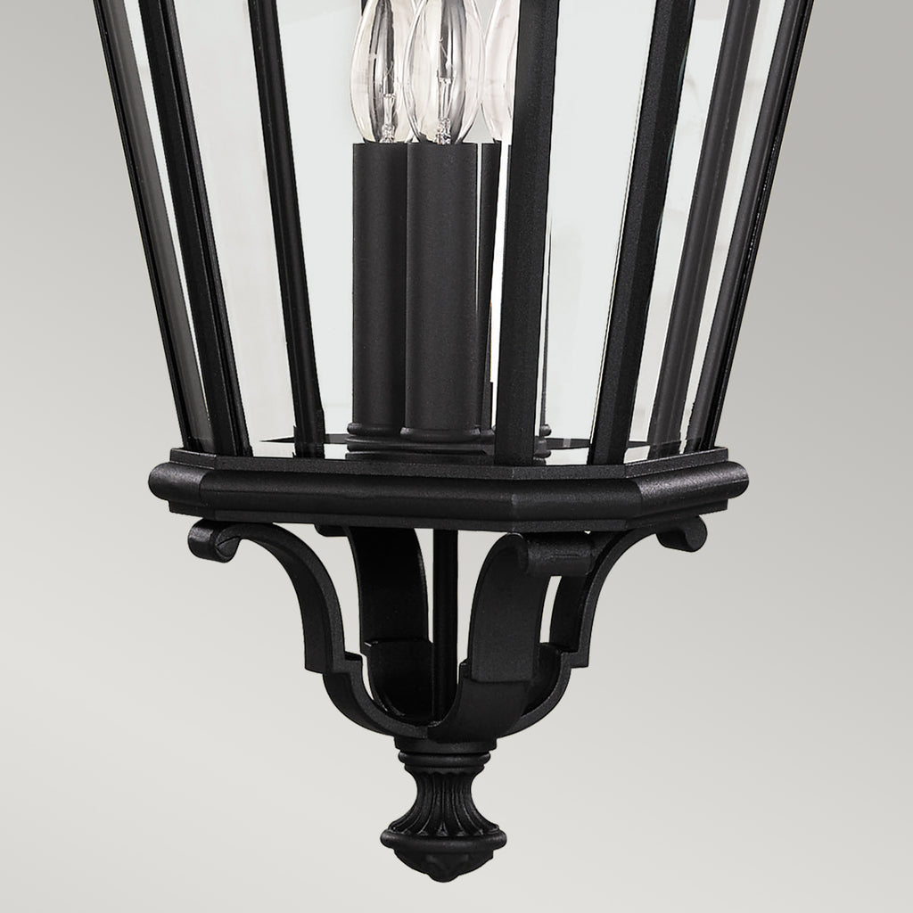 Feiss Cotswold Lane Large Chain Outdoor Lantern in Black Die-Cast Aluminium