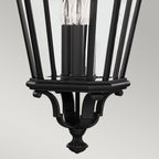 Feiss Cotswold Lane Large Chain Outdoor Lantern in Black Die-Cast Aluminium
