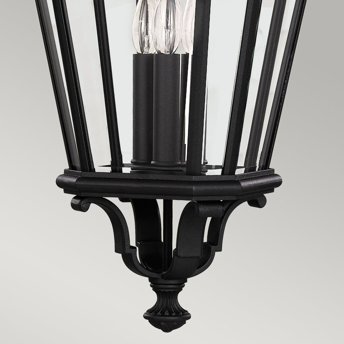 Feiss Cotswold Lane Large Chain Outdoor Lantern in Black Die-Cast Aluminium