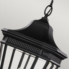 Feiss Cotswold Lane Large Chain Outdoor Lantern in Black Die-Cast Aluminium