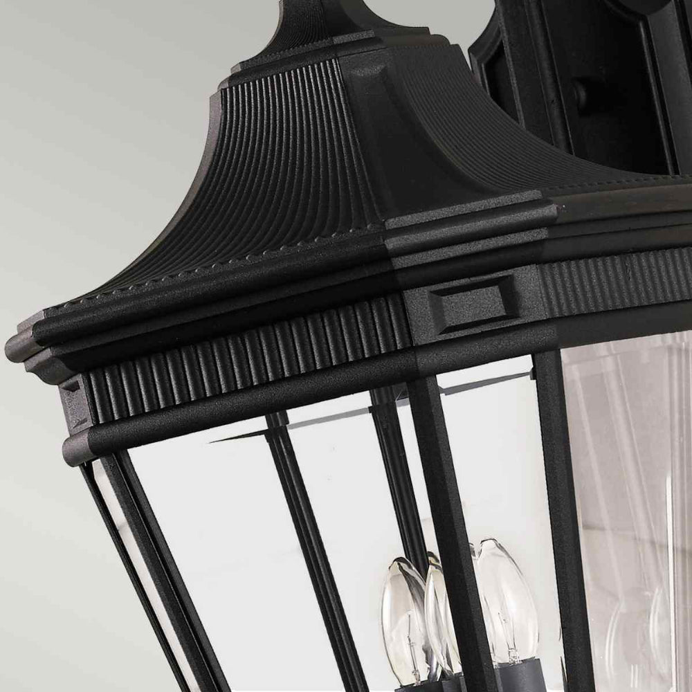 Feiss Cotswold Lane Large Outdoor Wall Lantern in Black Die-Cast Aluminium