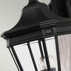 Feiss Cotswold Lane Large Outdoor Wall Lantern in Black Die-Cast Aluminium