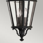 Feiss Cotswold Lane Medium Outdoor Chain Lantern in Black Die-Cast Aluminium