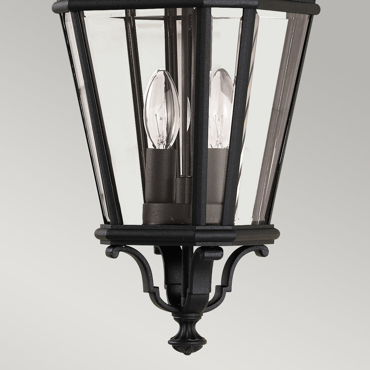 Feiss Cotswold Lane Medium Outdoor Chain Lantern in Black Die-Cast Aluminium