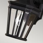Feiss Cotswold Lane Small Wall Lantern in Black Die-Cast Aluminium
