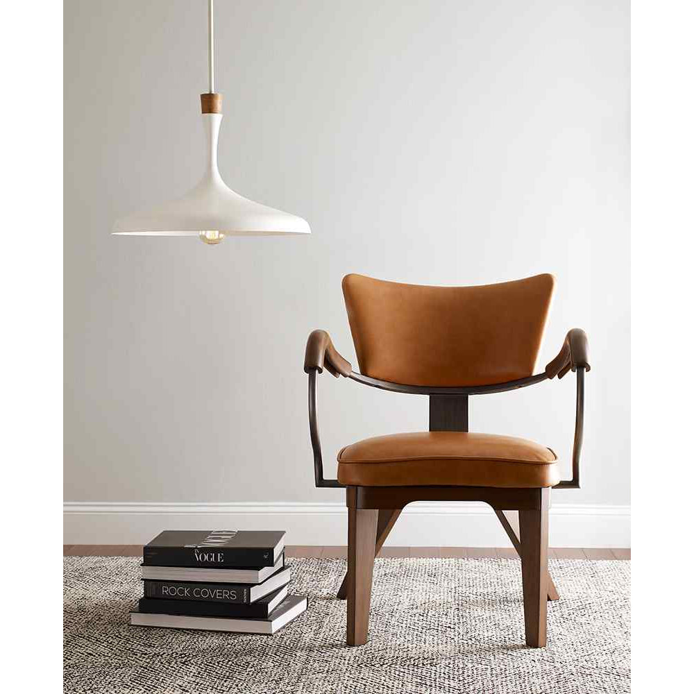 Feiss Darwin 1 Light Pendant Light in Matte White