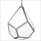 Feiss Diamond Medium Pendant Light in Polished Nickel