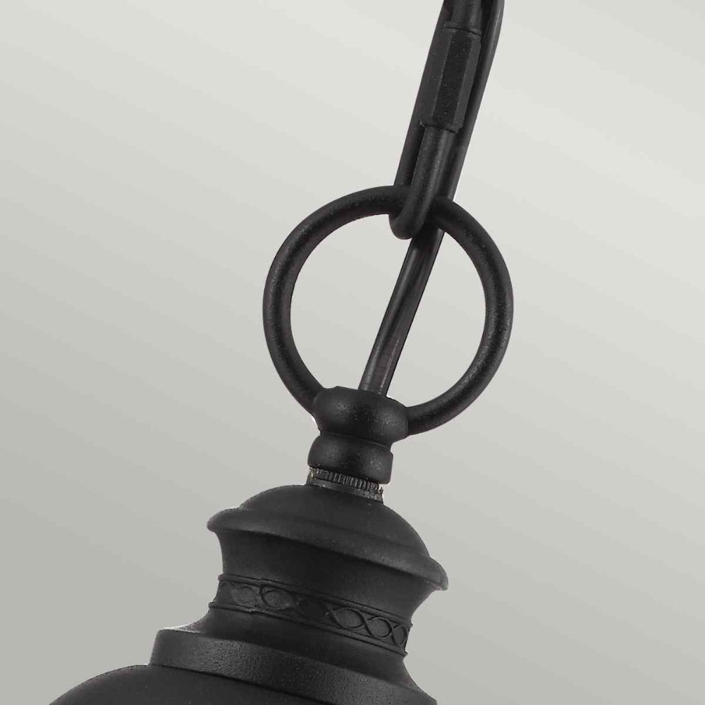 Feiss English Bridle Large 3 Light Chain Lantern in Black