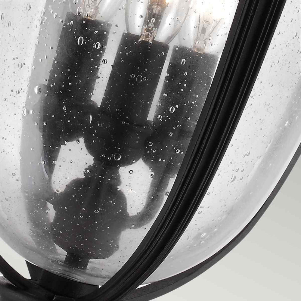 Feiss English Bridle Large 3 Light Chain Lantern in Black