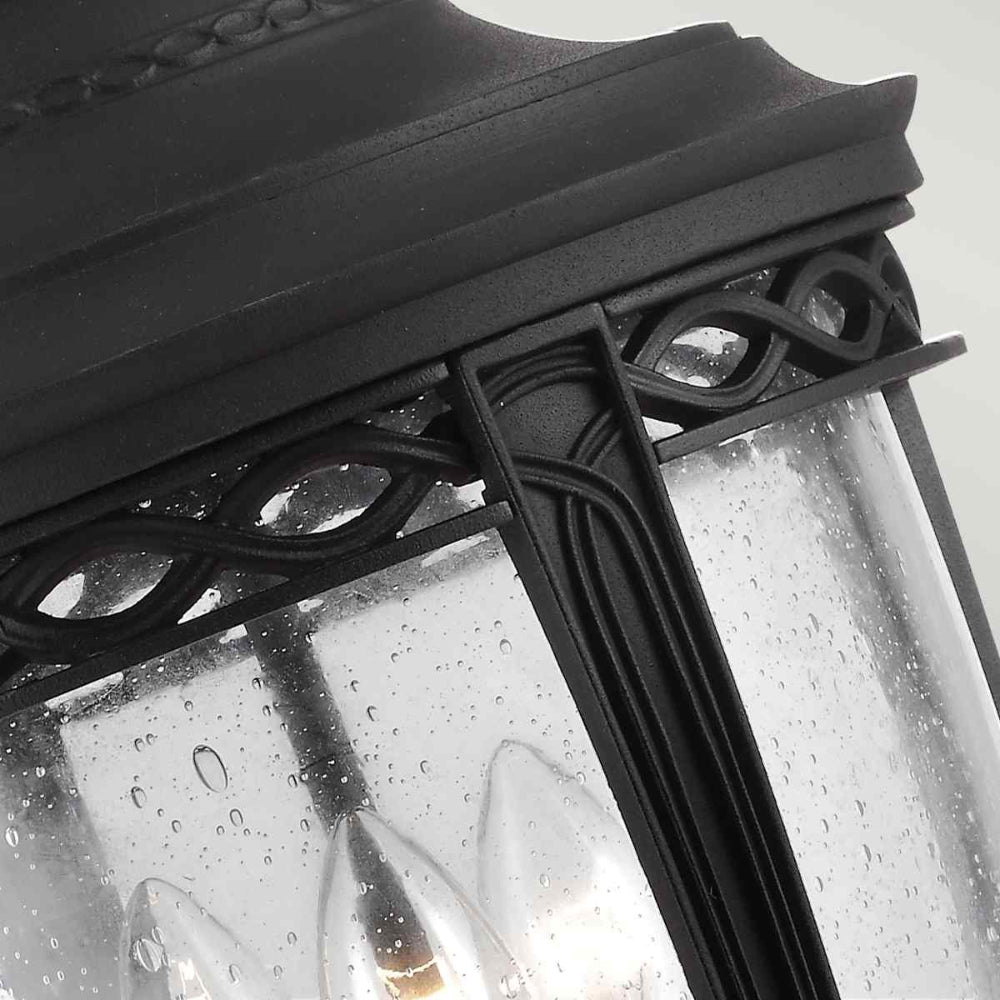 Feiss English Bridle Large 3 Light Chain Lantern in Black