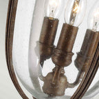 Feiss English Bridle Large 3 Light Chain Lantern in British Bronze