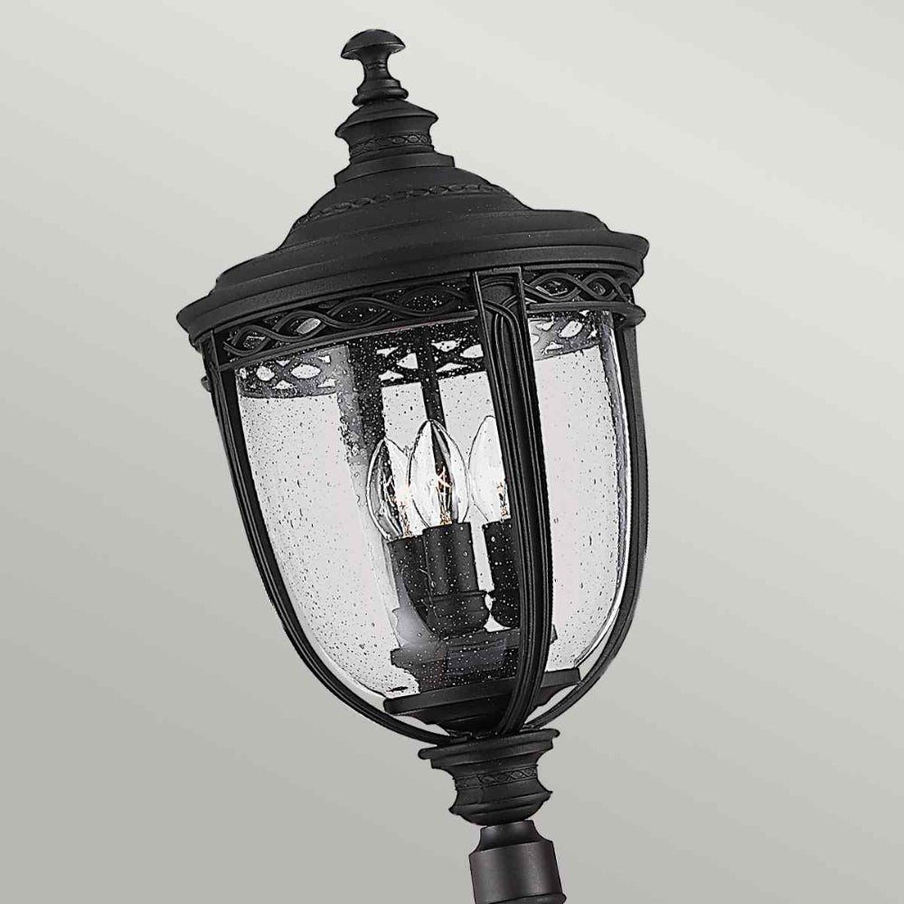 Feiss English Bridle Large 3 Light Outdoor Lamp Post in Black