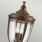 Feiss English Bridle Large 3 Light Outdoor Lamp Post in British Bronze