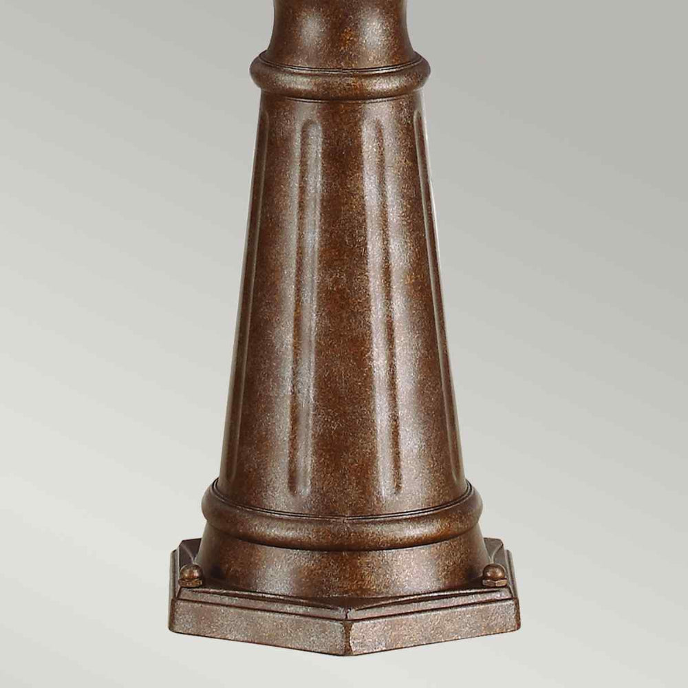Feiss English Bridle Large 3 Light Outdoor Lamp Post in British Bronze