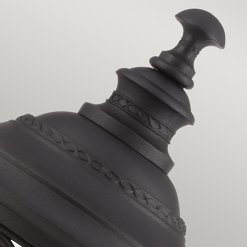 Feiss English Bridle Large 3 Light Outdoor Pedestal Light in Black