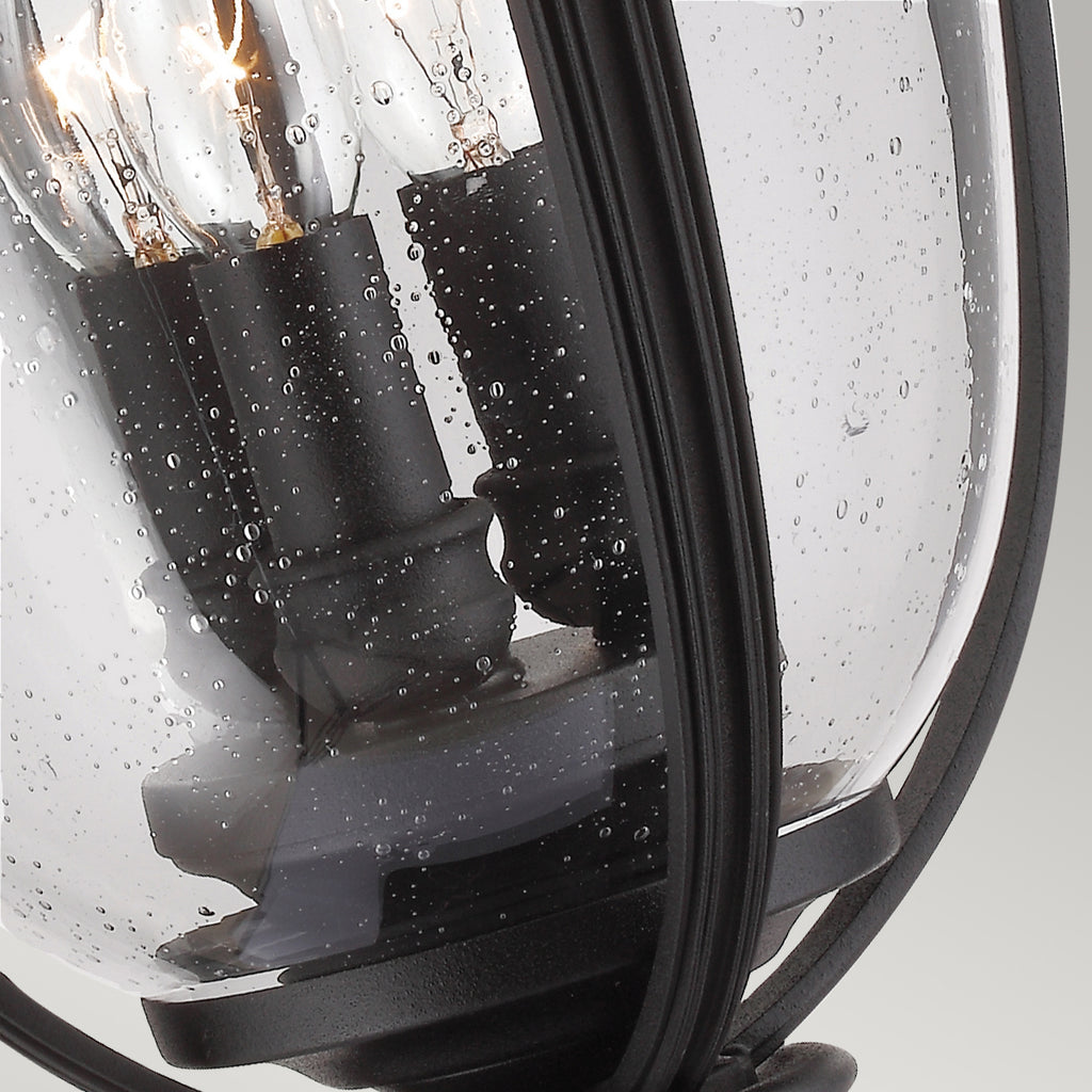 Feiss English Bridle Large 3 Light Outdoor Pedestal Light in Black