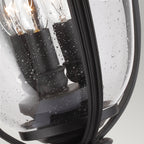 Feiss English Bridle Large 3 Light Outdoor Pedestal Light in Black